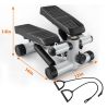 Steppers for Exercise, Stair Stepper with Resistance Bands, Mini Stepper with 330LBS Loading Capacity, Hydraulic Fitness Stepper with LCD Monitor, No