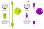 Brush Silicone Bottle Cleaner Brush 2 Piece Set Flexible Long Handle Water Bottle Cleaner Baby Bottle Nipple Brush for Plastic Glass BPA Free Dish Was