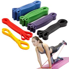 Elastic Resistance Band; Exercise Expander Stretch Fitness Rubber Band; Pull Up Assist Bands For Training Pilates Home Gym Workout (Color: black)