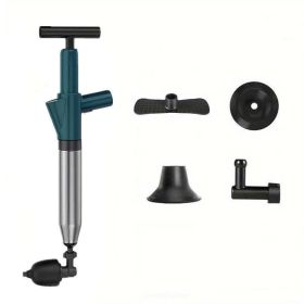 1Set HighPressure Power Dredger Instantly Unclog Toilets (Color: Blue)